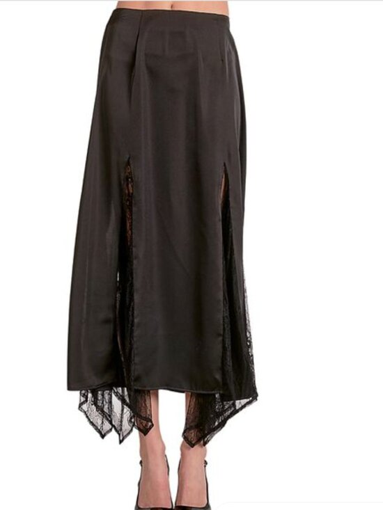 Elan Dresses & Skirts - NWT Elan Lace Trim Midi Skirt / M